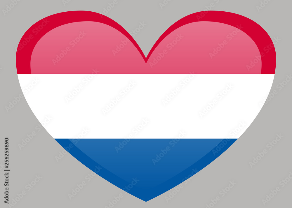 Waving flag of Netherland. illustration of icon with red, white and blue colors. Waving flag of Netherland. illustration of icon with red, white and blue colors.