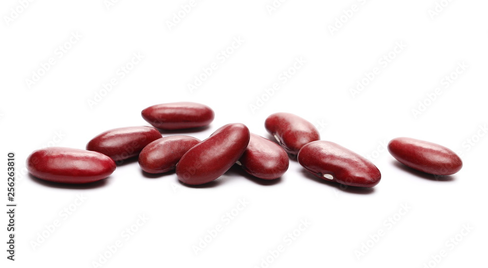 Raw red beans isolated on white background Raw red beans isolated on white background