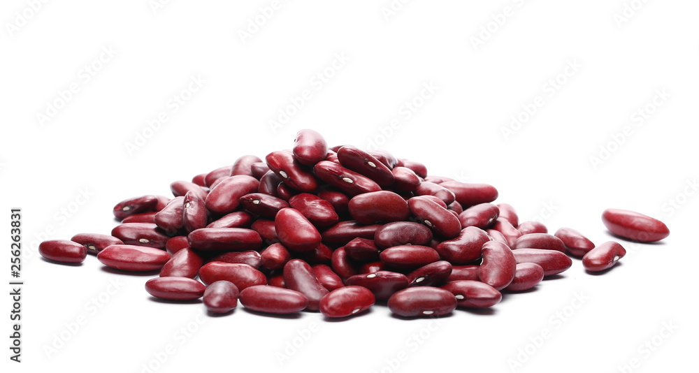 Raw red beans isolated on white background Raw red beans isolated on white background