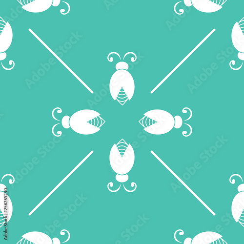 abstract bug seamless pattern with netting