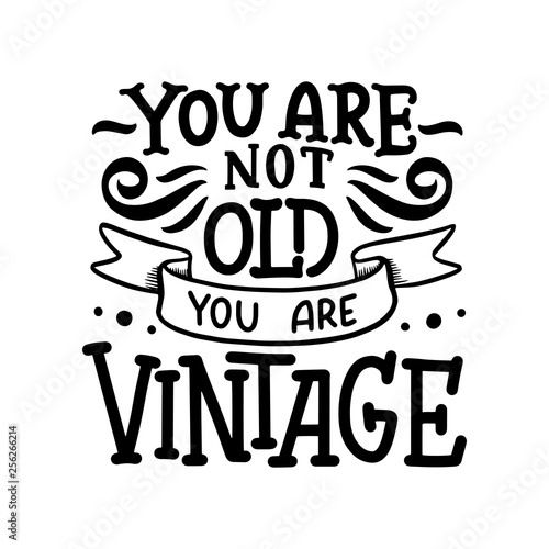 Birthday lettering in retro...
