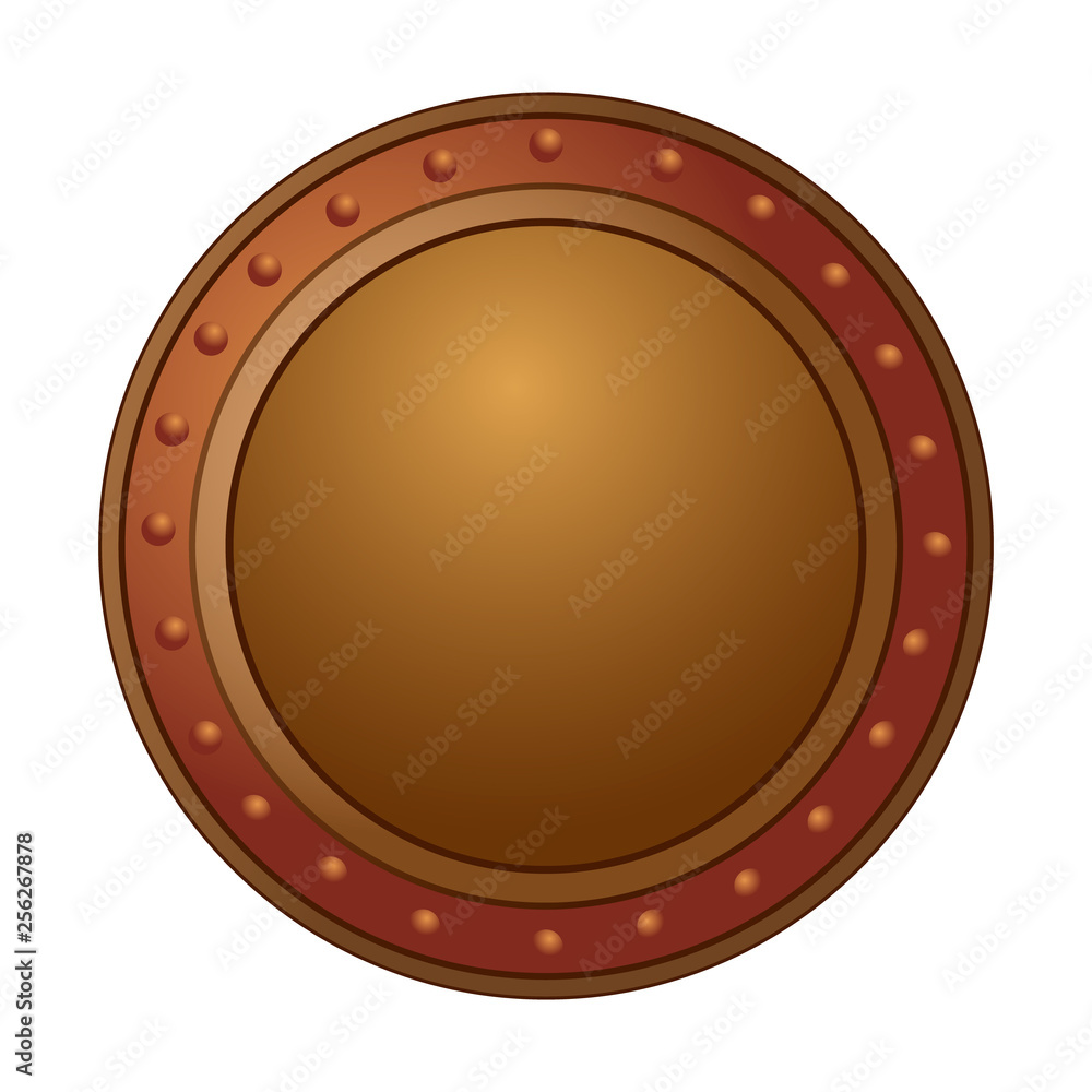 Isolated shield on white background. Vector illustration of the shield. Emblem, symbol, shield icon Isolated shield on white background. Vector illustration of the shield. Emblem, symbol, shield icon