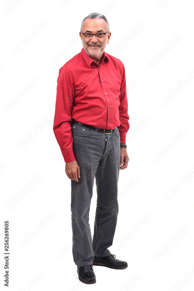 Fototapeta premium full portrait of a man on white background