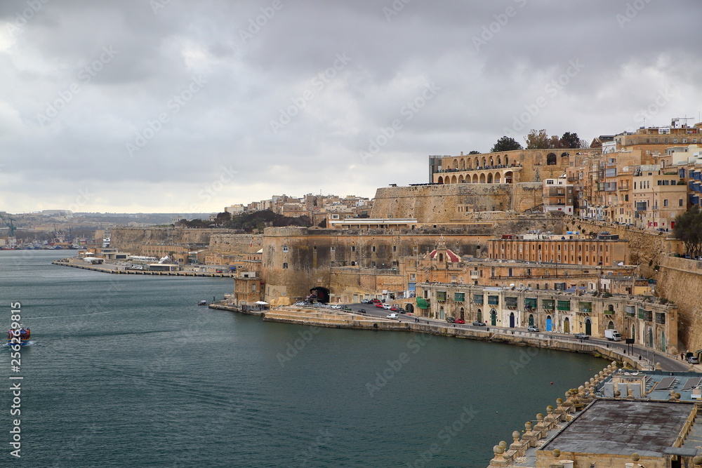 Panoramic view at Valetta, capital city of Malta