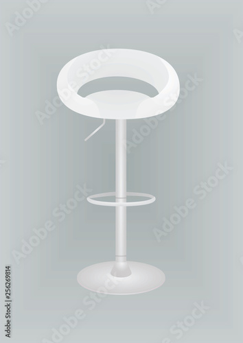 White bar chair. vector illustration