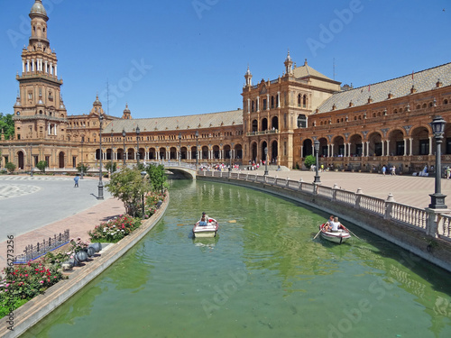 Espagne, ville de Séville la place d'Espagne