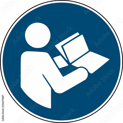 Refer to instruction manual booklet - mandatory sign iso 7010  -