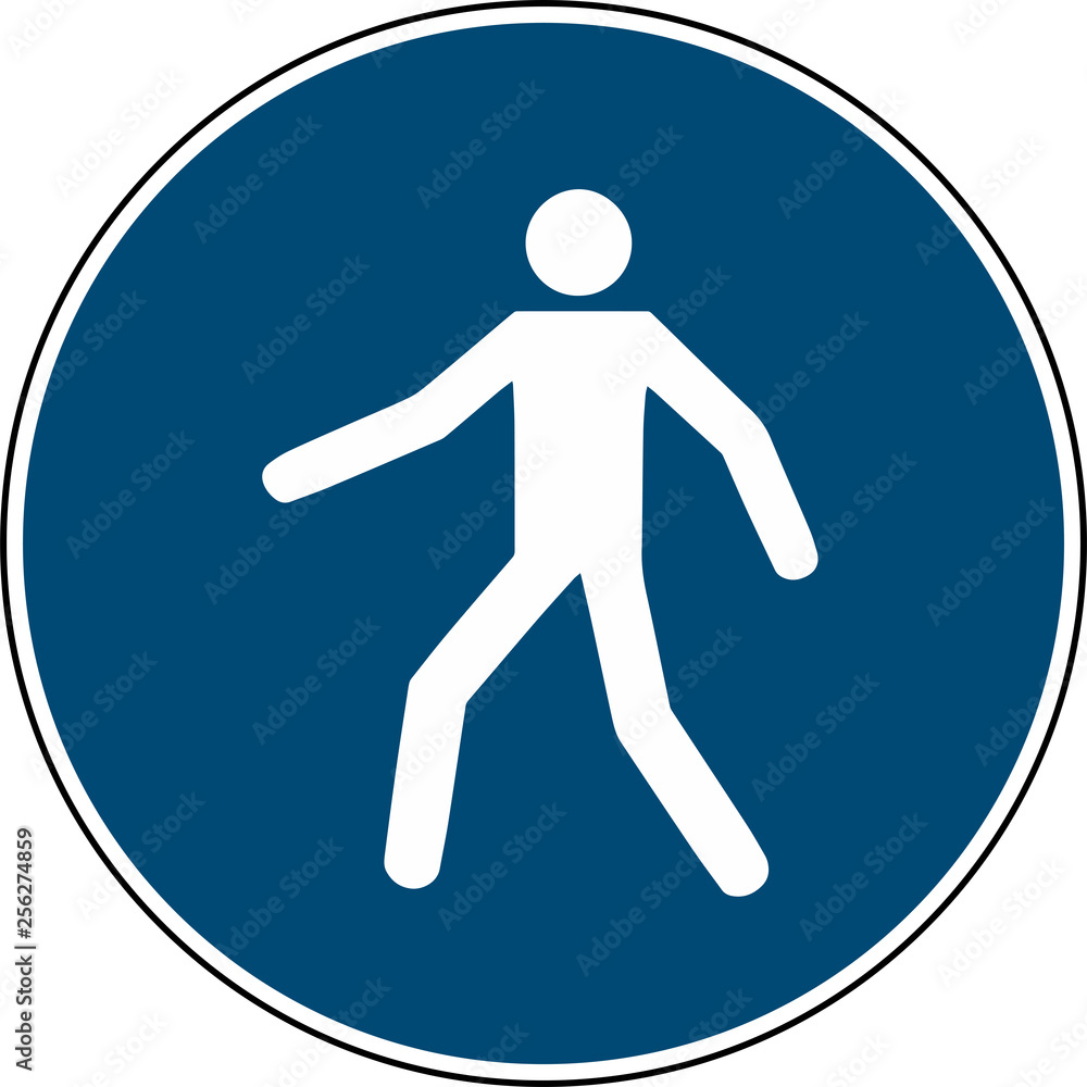 use this walkway - mandatory sign din 7010 , use this walkway - mandatory sign din 7010 ,