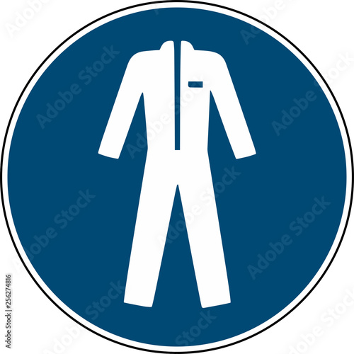 Wear protective clothing sign  - mandatory sign  -