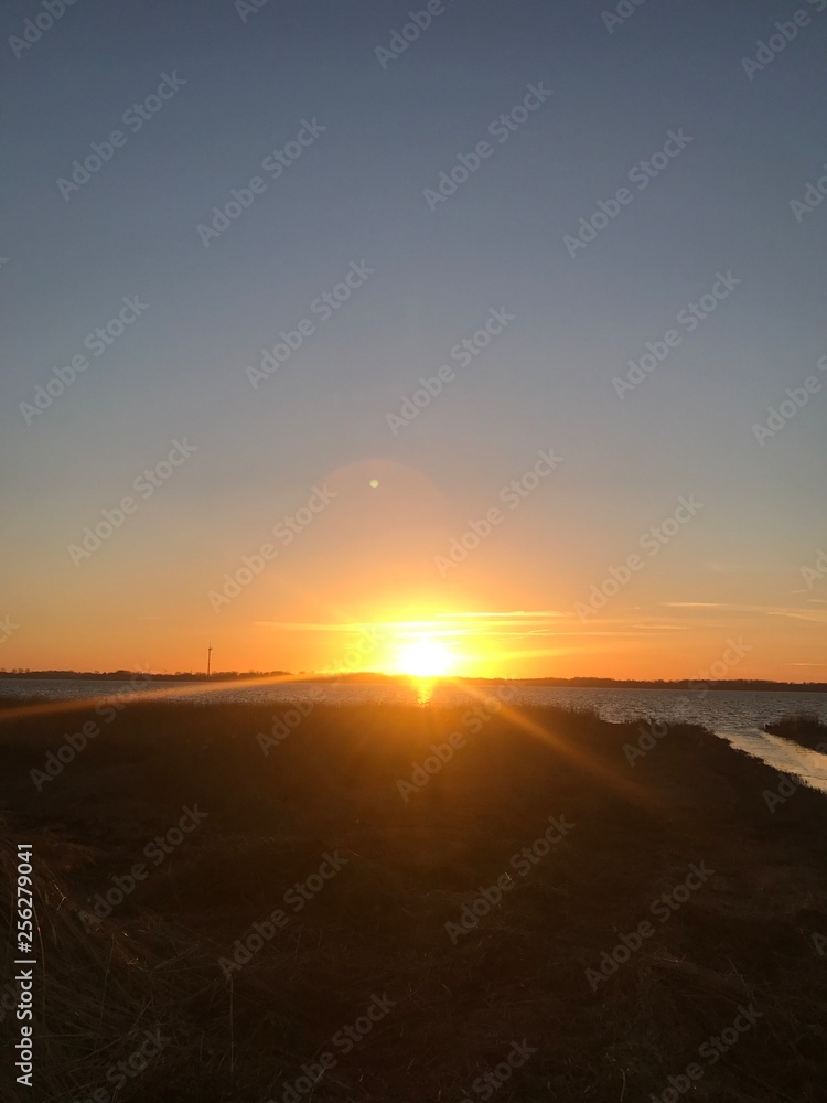 Fototapeta premium sundown over Rügen
