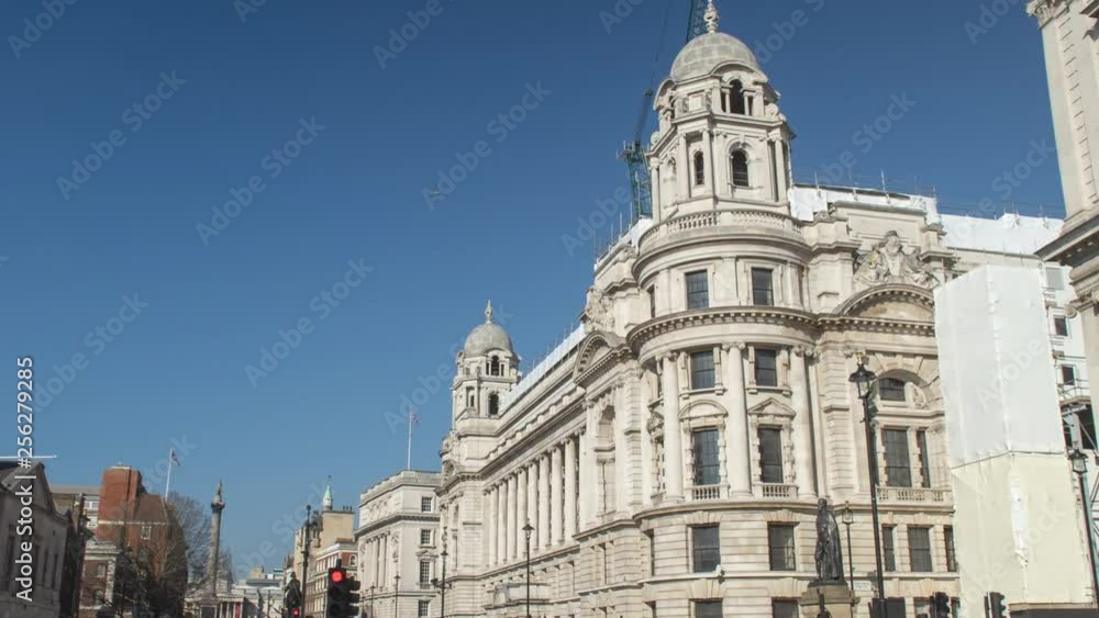 A hyperlapse of the Old War Office in London at Whitehall. A hyperlapse of the Old War Office in London at Whitehall.