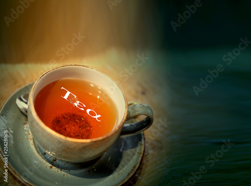 Macro photo photo of delicious herbal tea