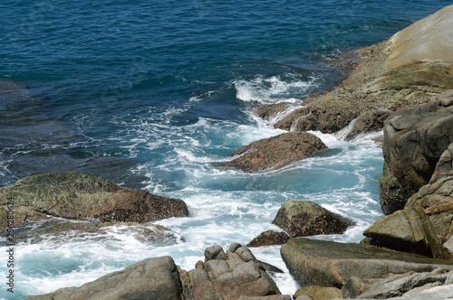 Coastal stones and rocky shore of the Andaman sea, . © delobol