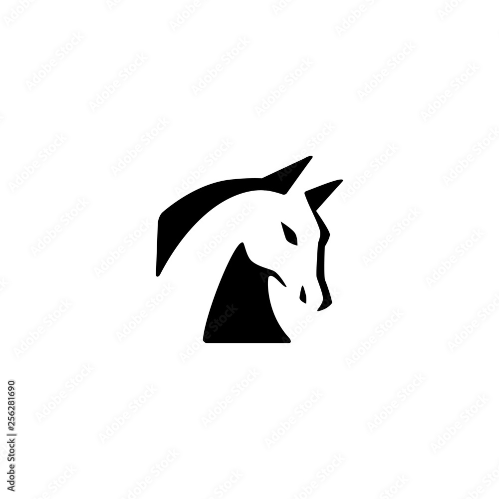 Fototapeta premium horse head logo vector icon illustration