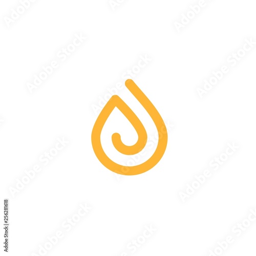 oil drop logo vector icon illustration