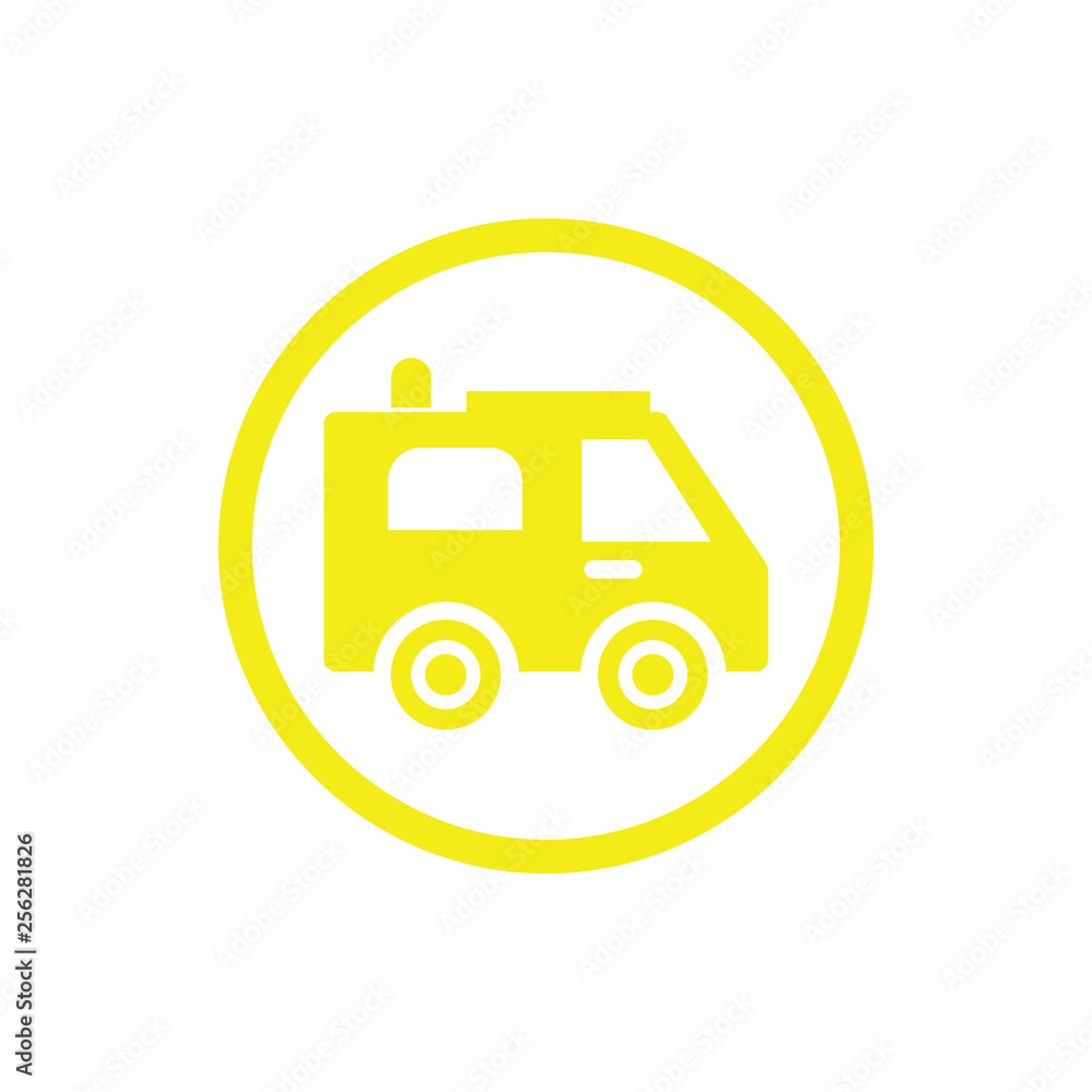 Ambulance, car, emergency, medical, medical yellow color icon Ambulance, car, emergency, medical, medical yellow color icon