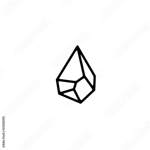 black drop oil stone logo vector icon illustration