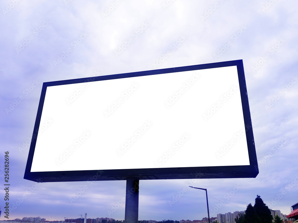 Fototapeta premium free white billboard advertising writing