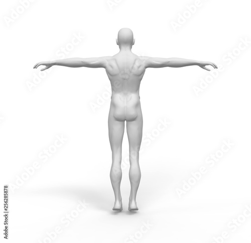 Human Man White  Body 3D Rendering © Lasha Kilasonia