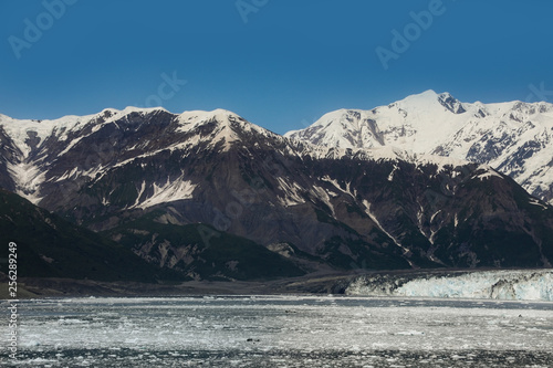 Hubbard glacier and icy water, Alaska