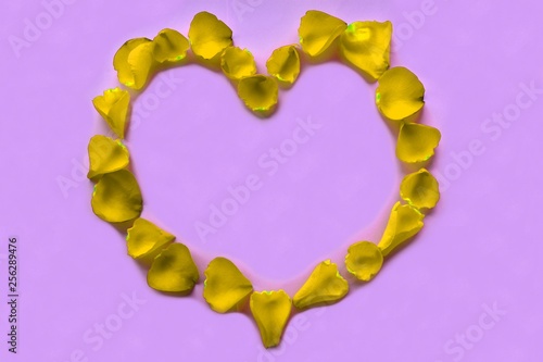  heart of rose petals
