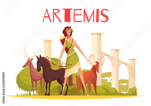Greek Goddess Vector Illustration