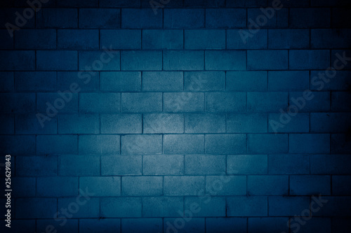 Fotografie Blue block wall