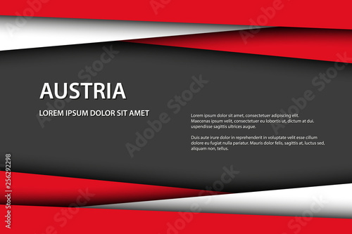 Canvas Print Modern vector background with Austrian colors and grey free space for your text,
