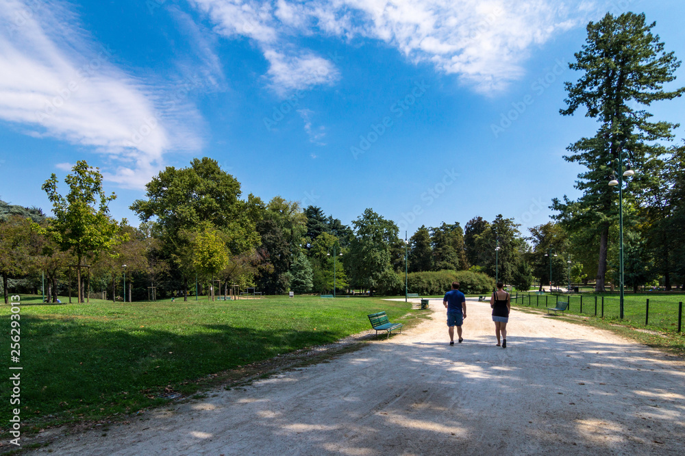 Walk in the Sempione park, Milan, ITALY Walk in the Sempione park, Milan, ITALY