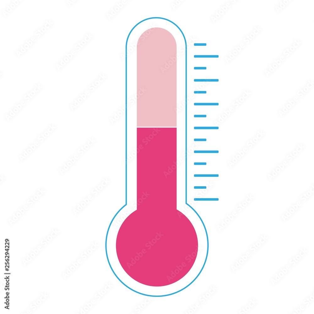 Purple thermometer on white background Purple thermometer on white background