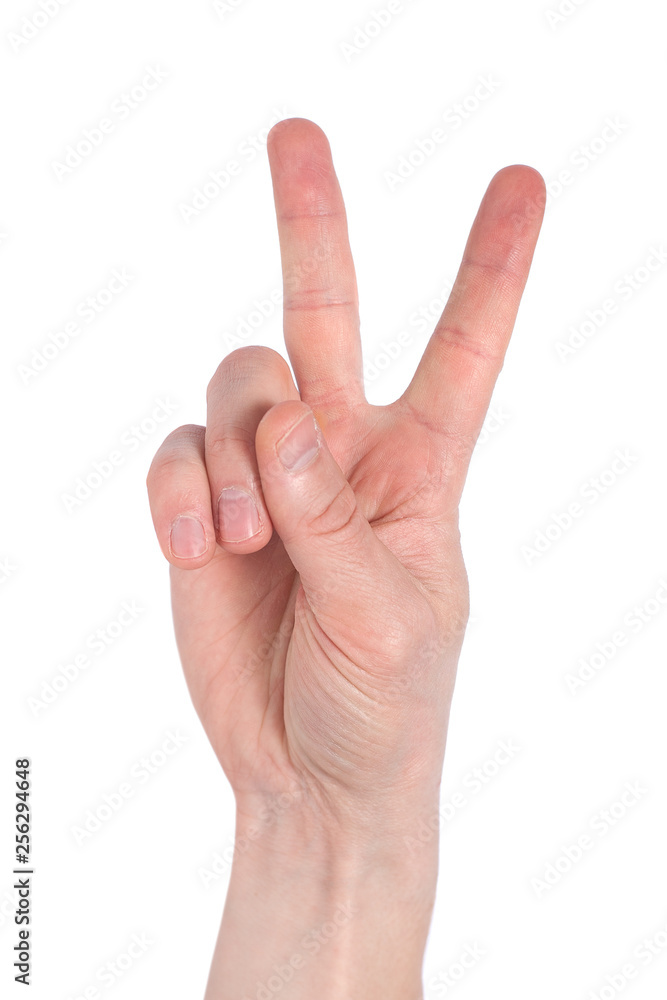 male hand shows a male hand shows a