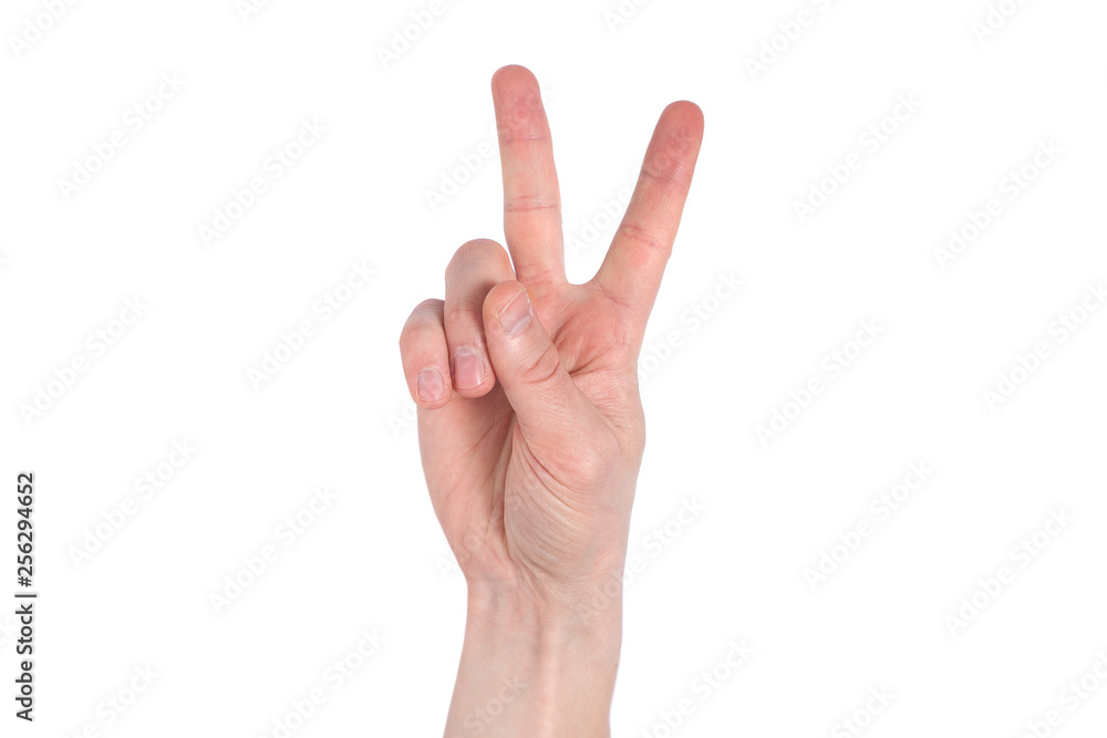 male hand shows a male hand shows a