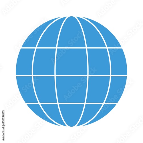 Earth with white lines on white background