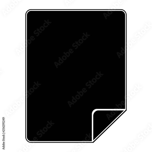 black sheet of paper icon
