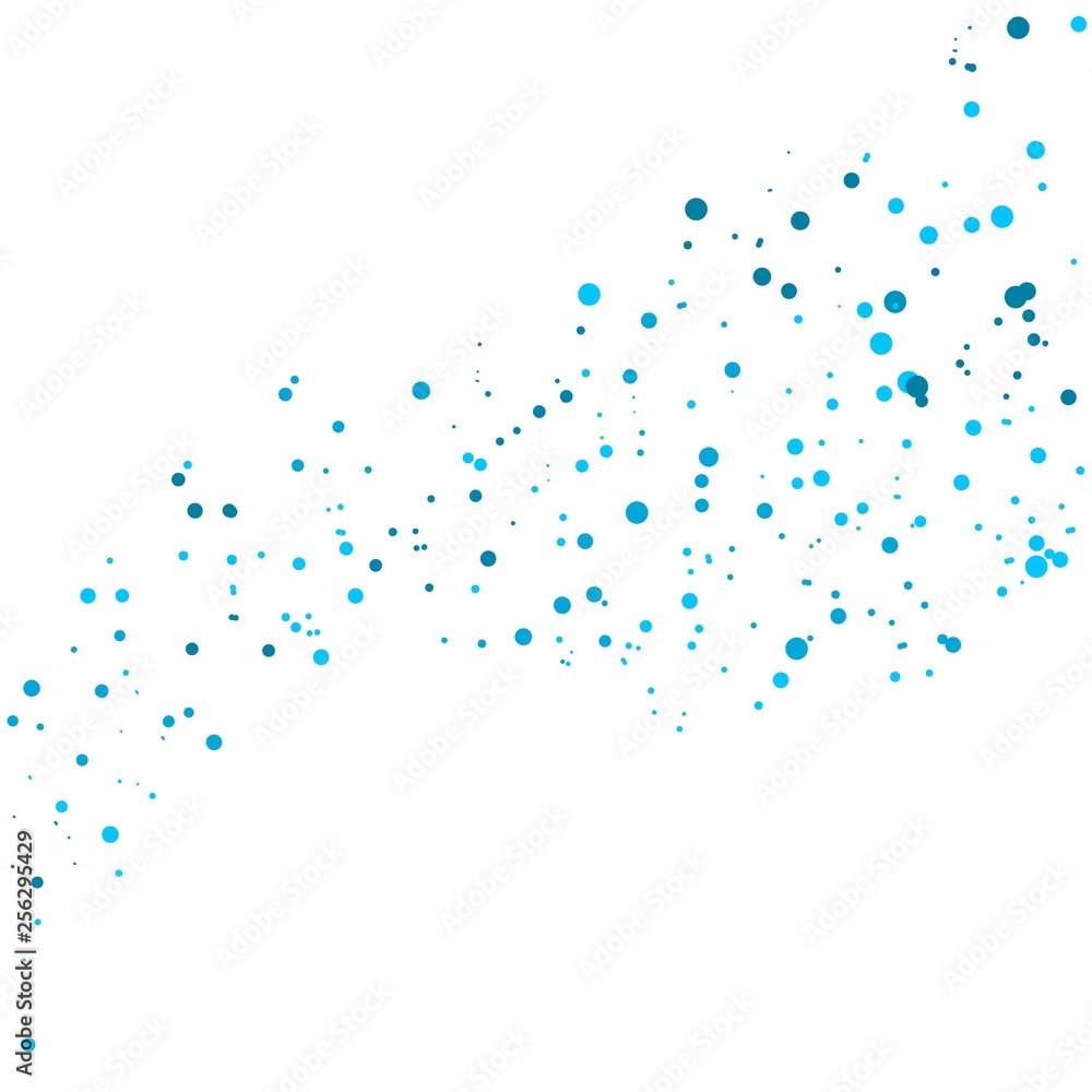 Light blue pattern with balls. Colorful illustration with blurred circles in nature style. Design for posters, banners.