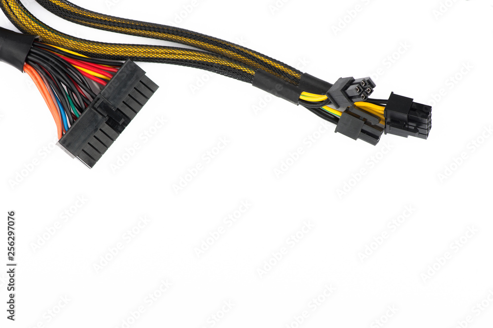 wire from power supply. the power supply from the computer wire from power supply. the power supply from the computer