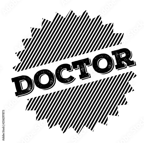 Doctor stamp on white