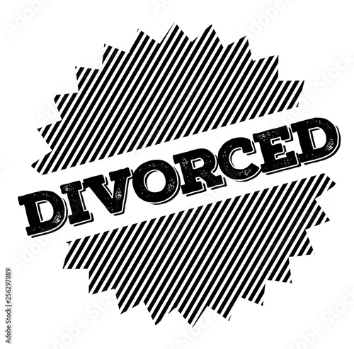 Divorced stamp on white