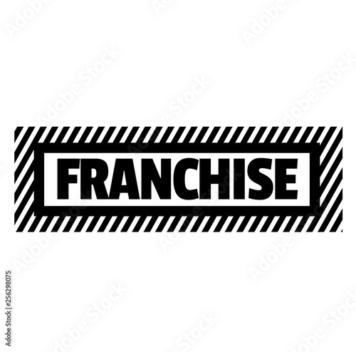 Franchise stamp on white