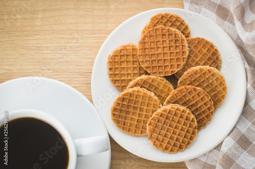 Sweet waffle biscuits.