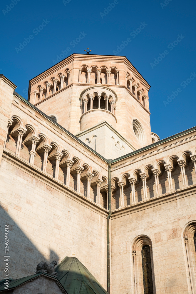 Obraz premium detail of cathedral, Cattedrale di San Viglio, Trento, Italy