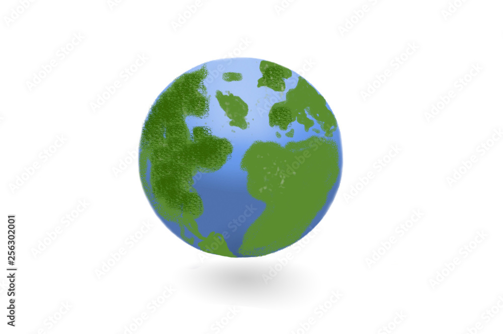 Earth globe on a white background - earth day Earth globe on a white background - earth day