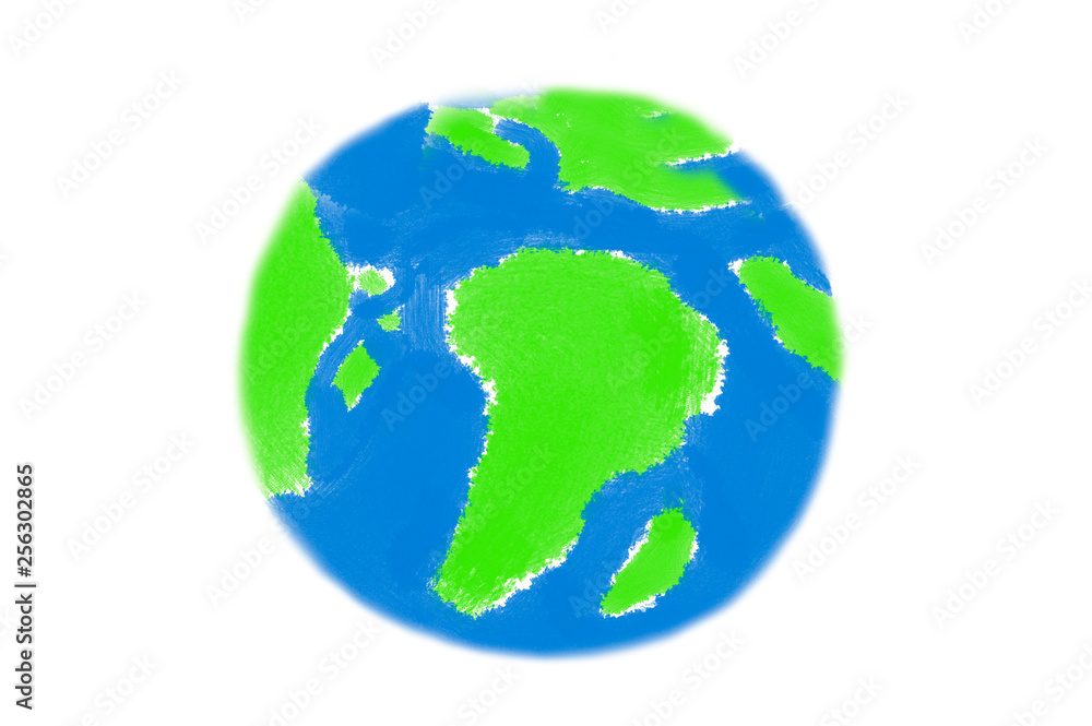 Earth day - globe isolated on white background
