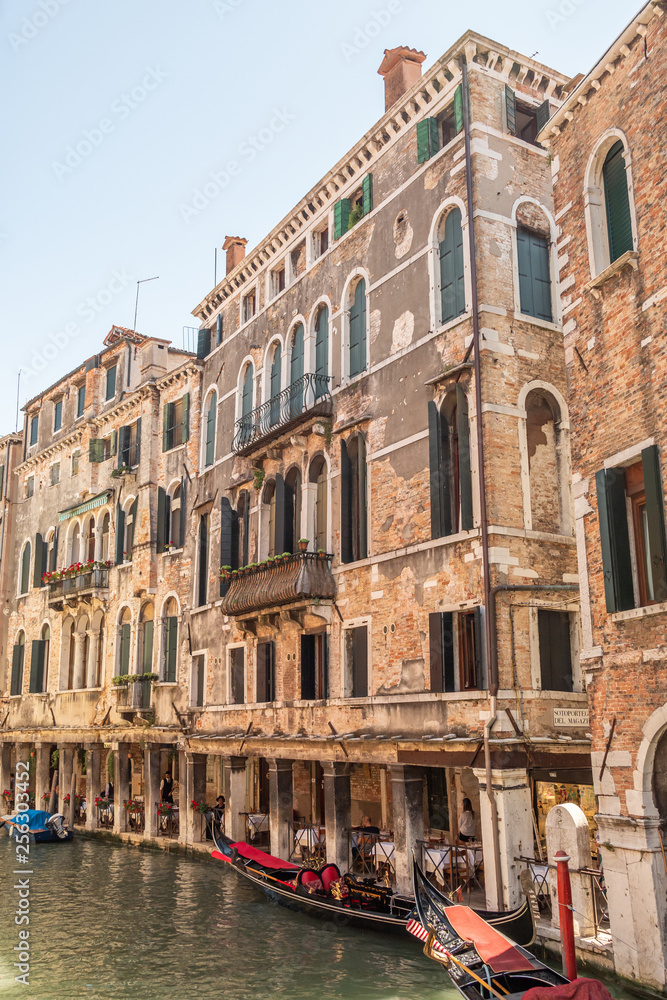 Fototapeta premium Venice, Italy - June 2018 : Venice streets view, architecture details.