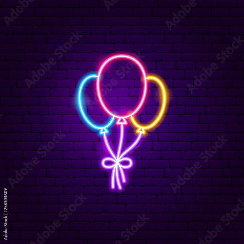 Balloons Neon Sign