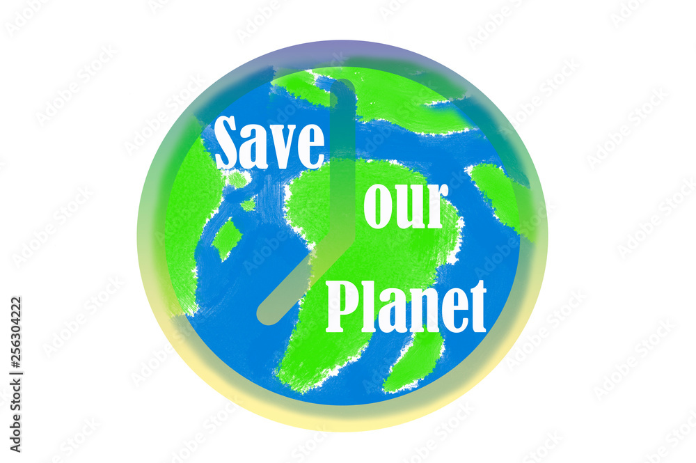 Earth day - earth hour isolated on a white background Earth day - earth hour isolated on a white background