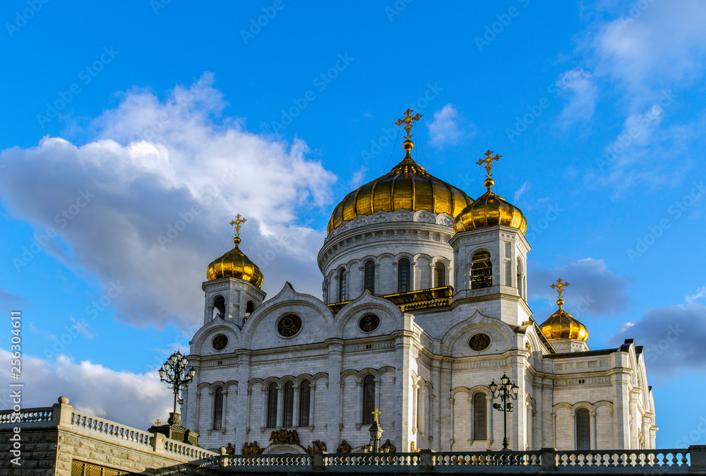 Cathedral of Christ the Saviour the largest orthodox church. Moscow, Russia.