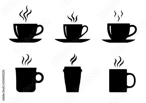 Valokuva Coffee cup icons set. Vector