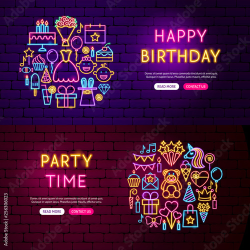 Happy Birthday Website Banners