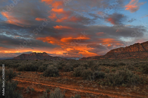 Beautiful Sunset Near St George UT photo